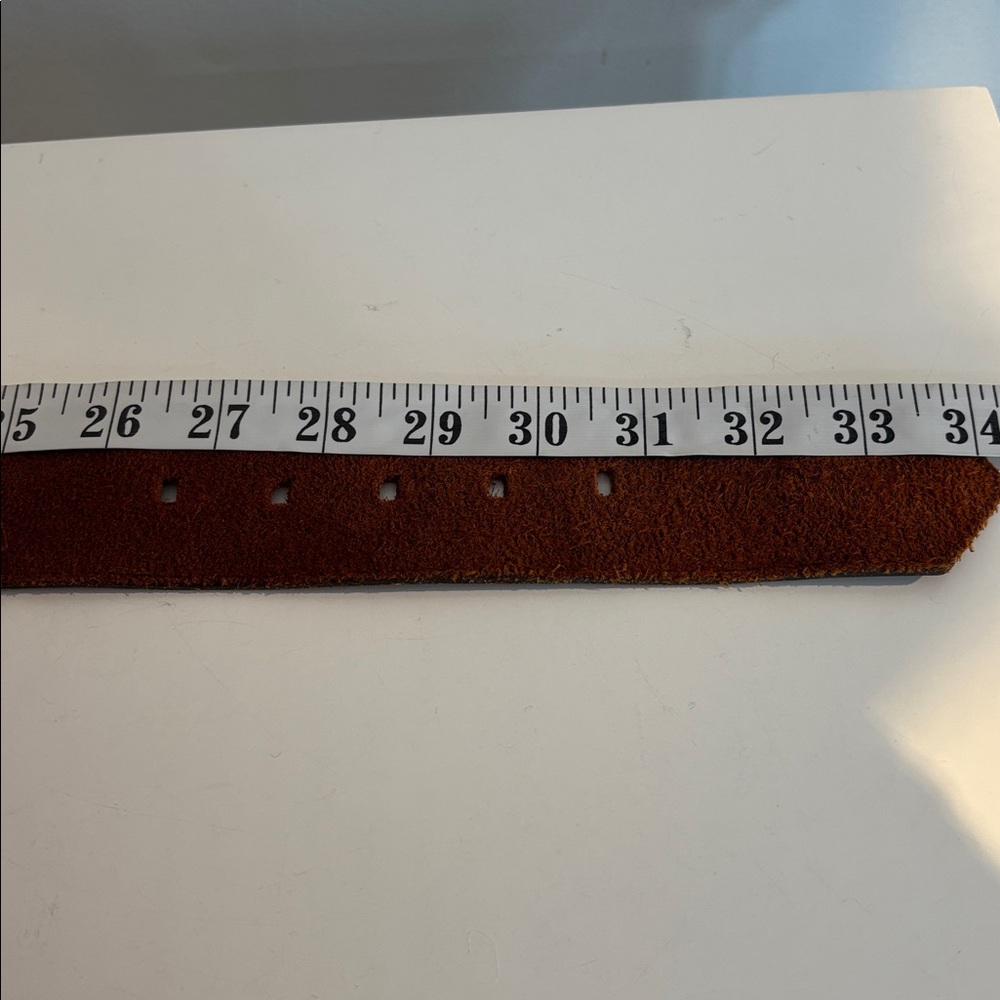 Vintage Bretton’s brown asymmetrical leather belt size small - Picture 14 of 15